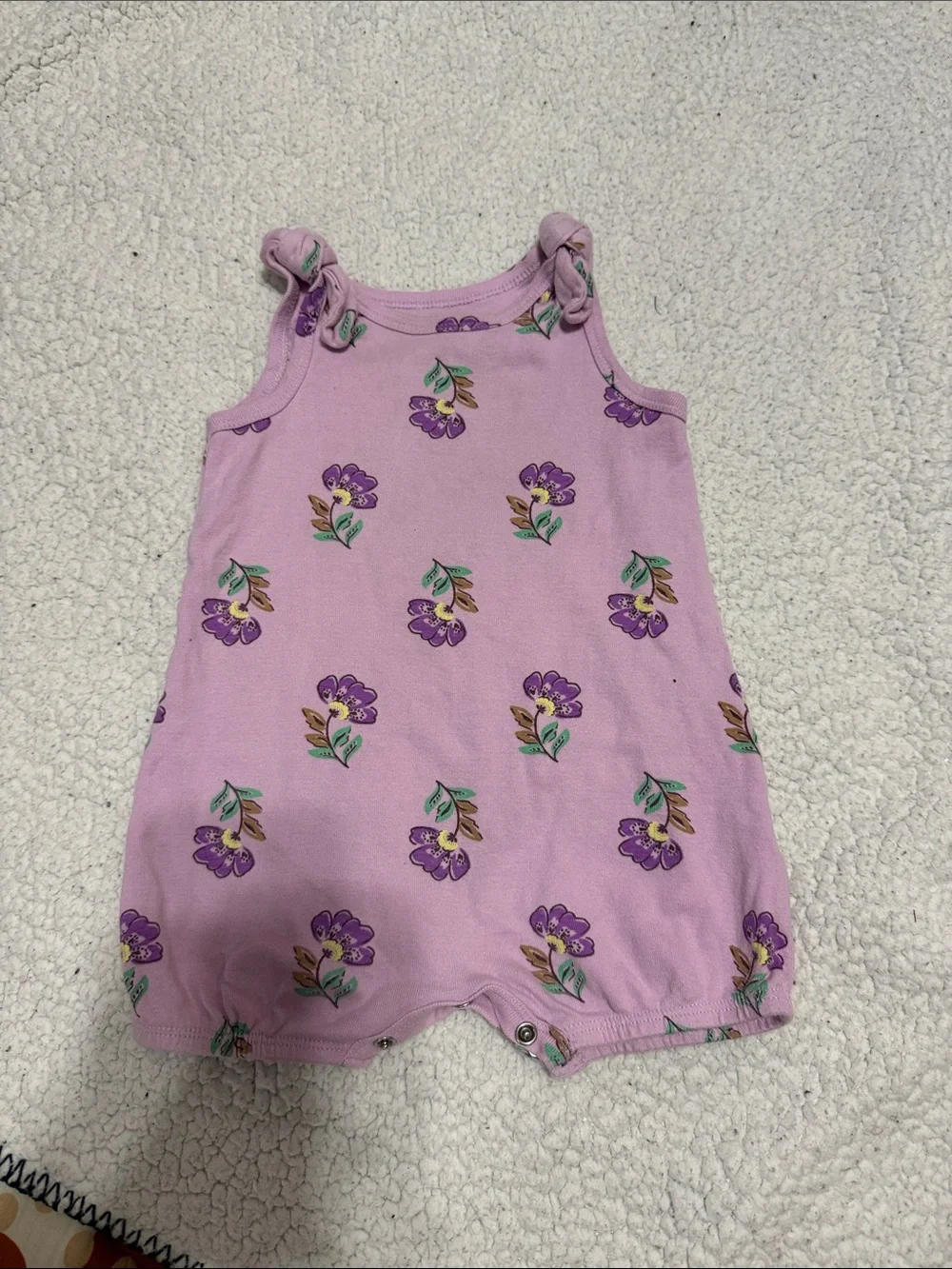 Lavender Floral Tank Romper